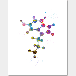 Serotonin Molecule Posters and Art